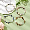 8.5mm Round Gemstone Beaded Stretch Bracelets BJEW-JB10518-2