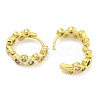 Rack Plating Brass Pave Cubic Zirconia Hoop Earrings for Women EJEW-G410-65G-2