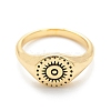 Brass Signet Ring for Women RJEW-E058-01G-05-2