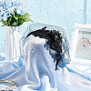 Bridal Flower Rhinestone Mesh Veil Cloth Hair Bands OHAR-WH0001-14B-4