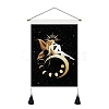 New Moon and Girl Hanging Tapestry Starry Sky Background Wall Living Room Bedroom Hanging Painting Can PW-WGFDEFE-07-1