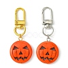 2Pcs 2 Colors Halloween Synthetic Turquoise Pumpkin Pendant Decorations HJEW-JM01947-1