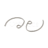 Rack Plating Brass Hoop Earrings Findings EJEW-R162-52P-2