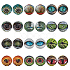 CHGCRAFT 12 Sets 12 Style Luminous Self Adhesive Glass Eyes Cabochons GLAA-CA0001-58-1