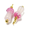 Mushroom Glass Charms KK-C046-02C-2