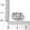 Rhodium Plated 925 Sterling Silver Pave Clear Cubic Zirconia Magnetic Clasps STER-D005-04P-4
