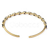 Cubic Zirconia Flat Round Open Cuff Bangle BJEW-N012-032C-4