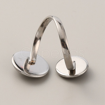 304 Stainless Steel Cuff Ring Findings FIND-WH0120-65P-1