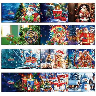 Christmas DIY Diamond Painting Greeting Card Kits PW-WGAFD54-01-1