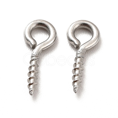 Non-Tarnish 304 Stainless Steel Screw Eye Pin Peg Bails STAS-E044-07P-02-1