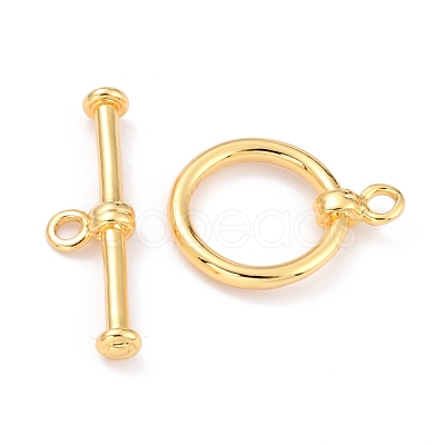 Rack Plating Brass Toggle Clasps KK-B036-17G-1