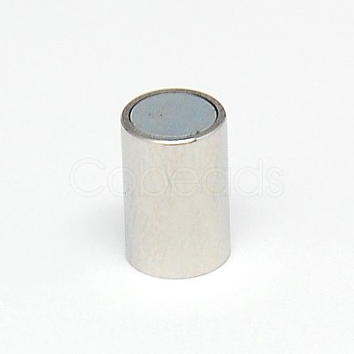 Tarnish Resistant 304 Stainless Steel Magnetic Clasps with Glue-in Ends STAS-K006-03C-1