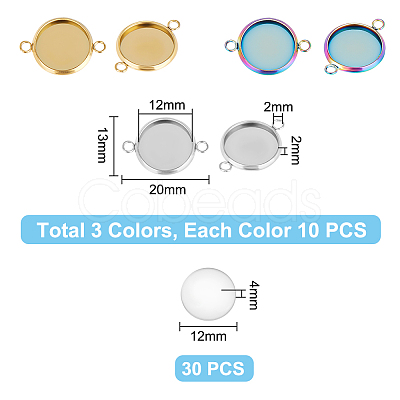 Unicraftale DIY Flat Round Connector Making Kit DIY-UN0004-83-1