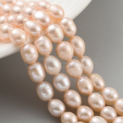 Natural Cultured Freshwater Pearl Beads Strands PEAR-P062-08I-1