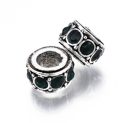 Alloy Rhinestone European Beads MPDL-Q212-001D-RS-1