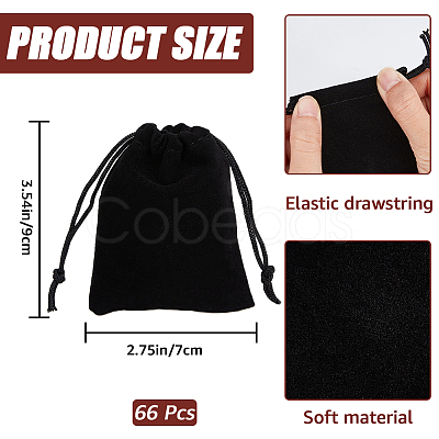 CREATCABIN Rectangle Velvet Drawstring Pouches TP-CN0001-03A-02-1