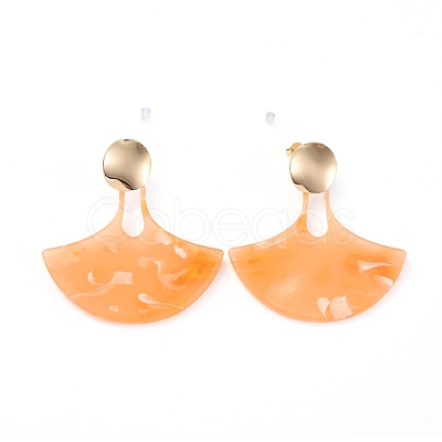 Cellulose Acetate(Resin) Dangle Stud Earrings EJEW-JE04076-1