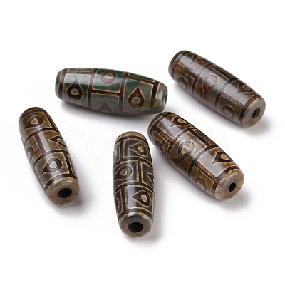 Tibetan Style dZi Beads X-TDZI-E004-14-1