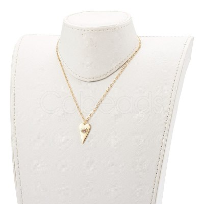 Brass Micro Pave Cubic Zirconia Pendant Necklaces NJEW-JN03387-1