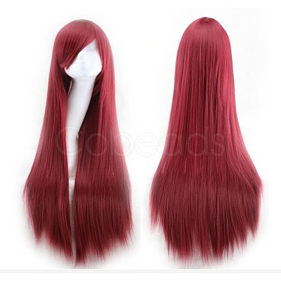 31.5 inch(80cm) Long Straight Cosplay Party Wigs OHAR-I015-11K-1