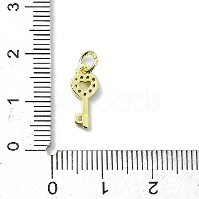 Brass Micro Pave Claer Cubic Zirconia Charms KK-H475-50G-02-1