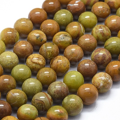 Natural Yellow Opal Beads Strands G-D0013-62D-1