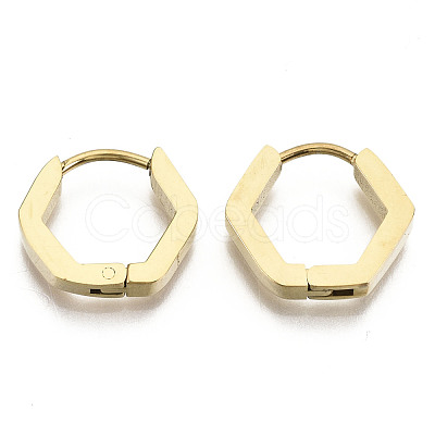 304 Stainless Steel Huggie Hoop Earrings STAS-R115-19G-1