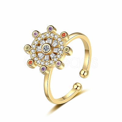 Helm Rotating Ring with Rhinestones PW-WG987BD-02-1