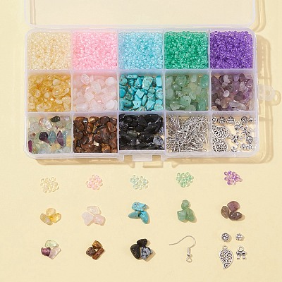 DIY Beaded Earring Bracelet Making Kit DIY-FS0002-63-1