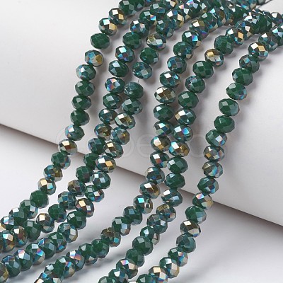 Electroplate Opaque Glass Beads Strands EGLA-A034-P4mm-S03-1