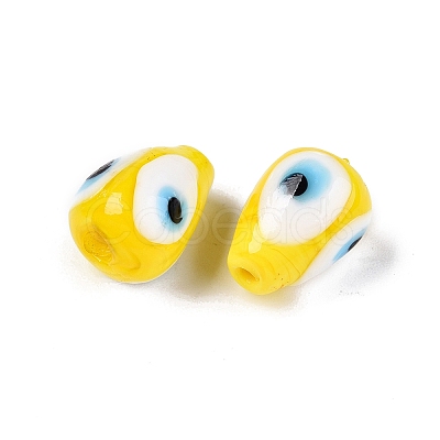 Handmade Evil Eye Lampwork Beads LAMP-T021-16E-1