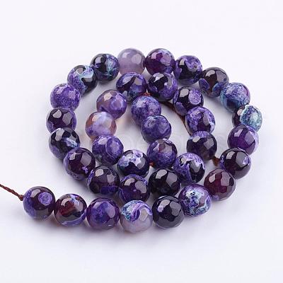 Natural Fire Crackle Agate Beads Strands G-E399-01A-1