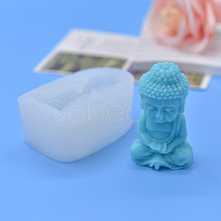DIY Buddha Figurine Display Silicone Molds X-DIY-F135-02-1
