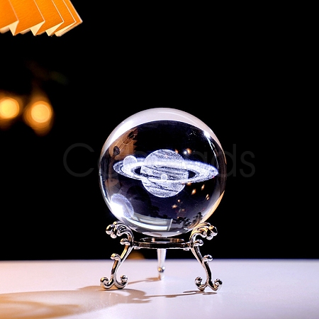 Inner Carving Glass Crystal Ball Diaplay Decoration PW-WGD9143-11-1