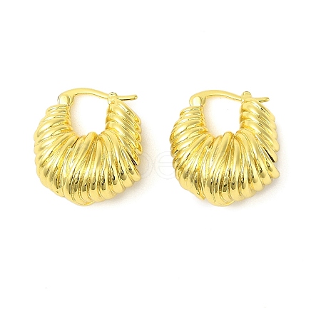 Brass Hoop Earrings EJEW-P290-01G-1