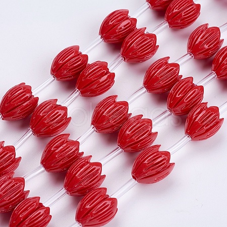Dyed Synthetic Coral Beads Strands CORA-I022-B05-1