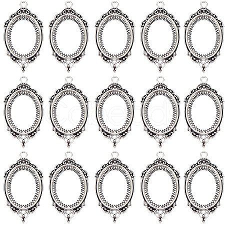 SUNNYCLUE 30Pcs Alloy Pendant Cabochon Settings FIND-SC0009-22-1