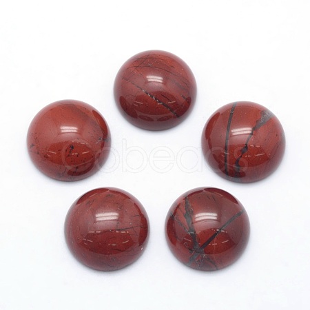 Natural Red Jasper Cabochons G-P393-R44-4MM-1