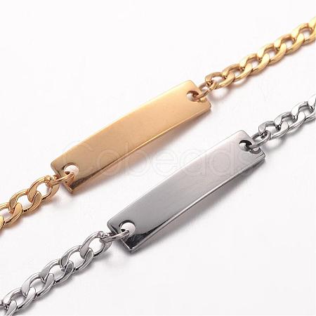 304 Stainless Steel ID Bracelets BJEW-K136-02-1