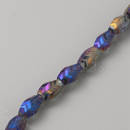 Transparent Electroplate Glass Beads EGLA-TAC0005-01F-1