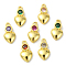 30Pcs Brass Micro Pave Cubic Zirconia Pendants, Real 18K Gold Plated, Heart, Golden, 10x5.5x2mm, Hole: 0.8mm