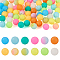 Pandahall 72Pcs 12 Colors Luminous Round Food Grade Silicone Beads, Chewing Beads For Teethers, DIY Nursing Necklaces Making, Mixed Color, 12x11.5mm, Hole: 2mm, 6pcs/color