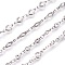 Tarnish Resistant 304 Stainless Steel Link Chain Bracelets, with Lobster Claw Clasps, Mixed Shapes, Stainless Steel Color, 8 inch~8-1/4 inch(20.2~21cm)