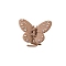 Plastic Claw Hair Clips, Hair Accessories for Women & Girls, Butterfly, Tan, 75x60mm