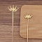 Ancient Style Alloy Hair Stick Finding, for DIY Jewelry Accessorie, Leaf, Golden, 120x27mm, 20pcs/set