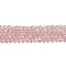 Transparent Electroplate Glass Beads Strands, AB Color Plated, Faceted, Bicone, Pink, 4x4mm, Hole: 0.8mm, about 82~85pcs/strand, 12.01~12.2 inch(30.5~31cm)