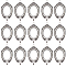 SUNNYCLUE 30Pcs Alloy Pendant Cabochon Settings, Open Back Settings, Oval, Antique Silver, Tray: 24x18mm, 42.5x23.5x2.7mm, Hole: 2mm