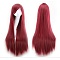 31.5 inch(80cm) Long Straight Cosplay Party Wigs, Synthetic Heat Resistant Anime Costume Wigs, with Bang, Burgundy, 31.5 inch(80cm)