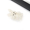 Rabbit Cellulose Acetate Claw Hair Clips, Rhinestones Hair Accessories for Women & Girls, Snow, 65x32x47mm