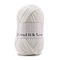 4-Ply Milk Cotton Polyester Yarn for Tufting Gun Rugs, Amigurumi Yarn, Crochet Yarn, for Sweater Hat Socks Baby Blankets, White, 2mm, about 92.96 Yards(85m)/Skein